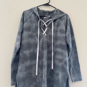 Kittenish Gray Tie Dye Hoodie